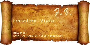 Forschner Viola névjegykártya